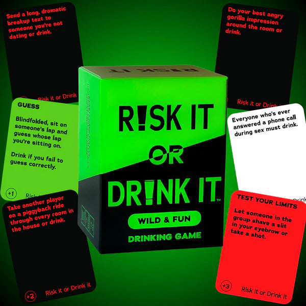 RISK IT OR DRINK IT - Wild & Fun Drinking Party Game