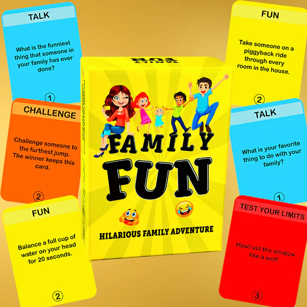 Family Fun Game - 200 Fun Dares and Questions for Kids & Adults | Ultimate Game Night & Party Laughs