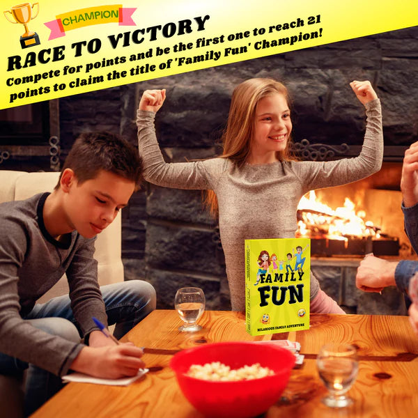 Family Fun Game - 200 Fun Dares and Questions for Kids & Adults | Ultimate Game Night & Party Laughs